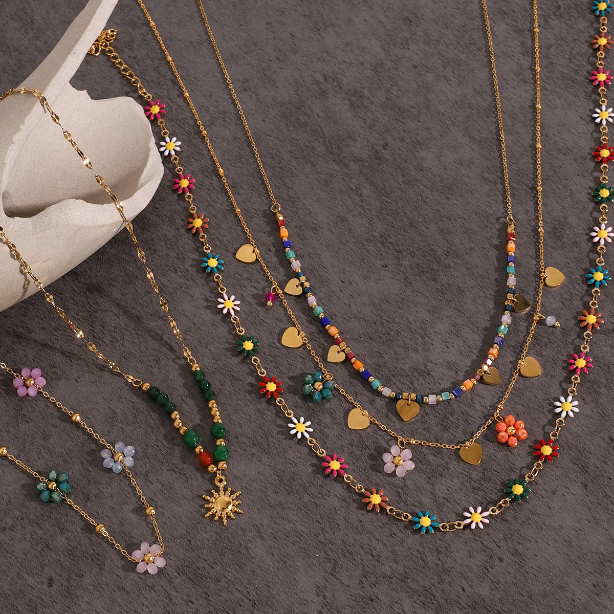 Wholesale Stainless Steel Necklace Bohemian Clavicle Chain