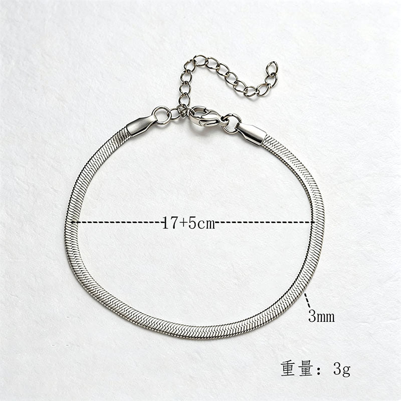 Wholesale Chic Snake Chain Bracelet – Women’s Stainless Steel Gold-Plated Jewelry Accessory for Gift Boutique Resale