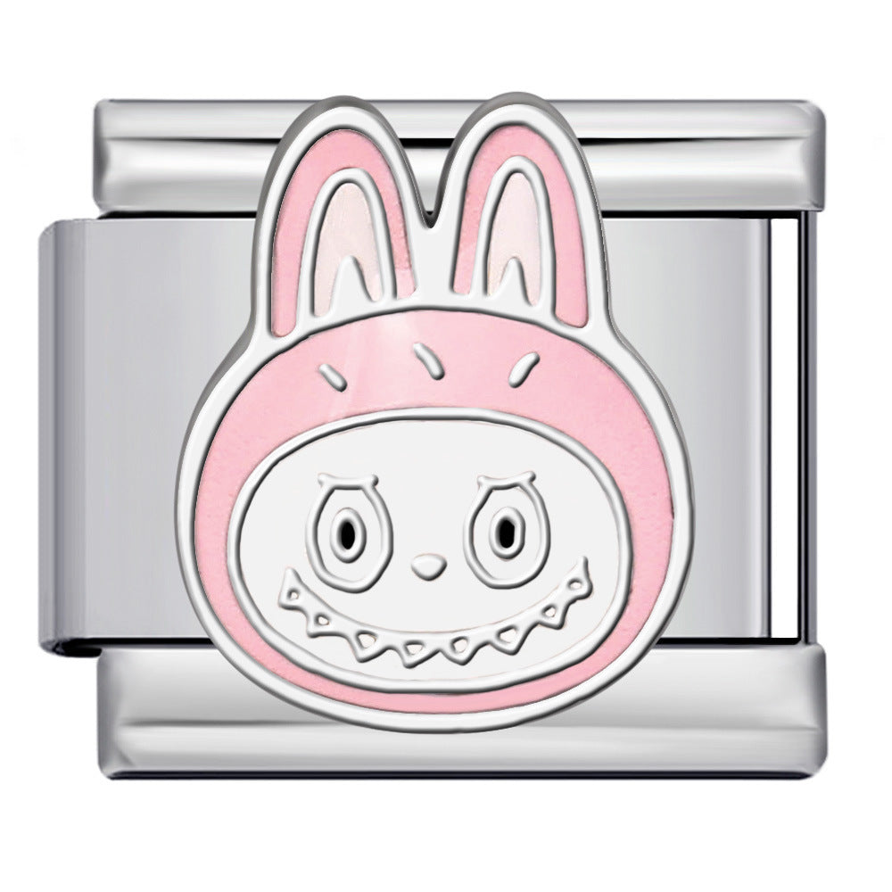 Wholesale 2pcs/pack  Italian Charm Bracelet 9mm DIY Splicing Anime Cute Cartoon Stainless Steel Composable Bracelet