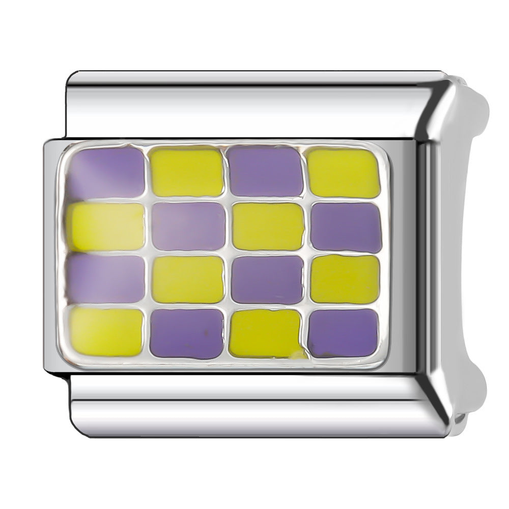 Wholesale Italian Charm Bracelet 9mm DIY Splicing Versatile Grid Series Stainless Steel Composable Bracelet