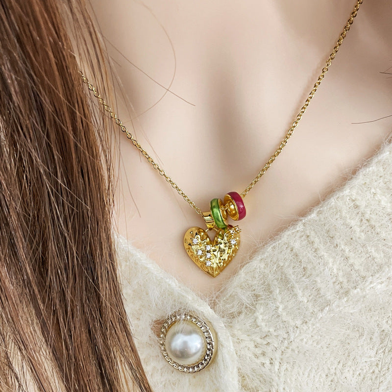 Wholesale Gold Hollow Butterfly Enamel Necklace