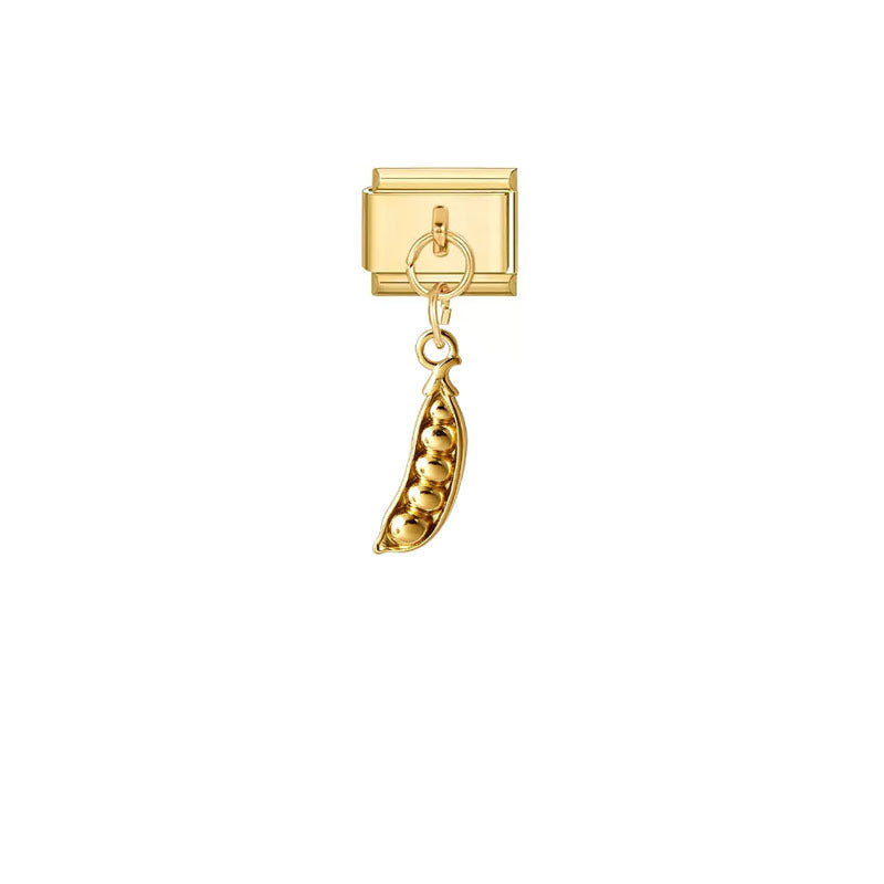 Wholesale Trendy Gold Plated Grape Pendant Jewelry Accessory Stainless Steel Fruit Charm For DIY Craft And Boutique Resale