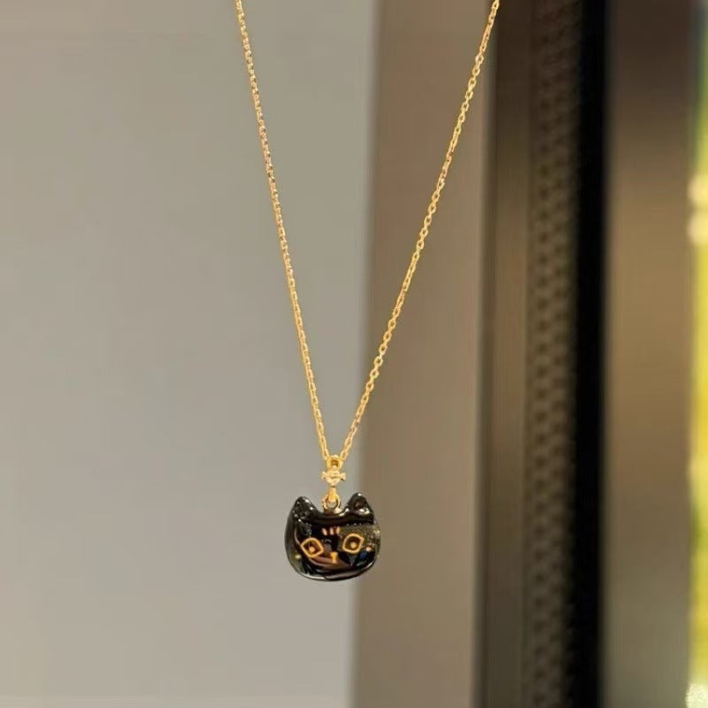 Wholesale White Snowman Button Necklace Christmas Sweater Chain