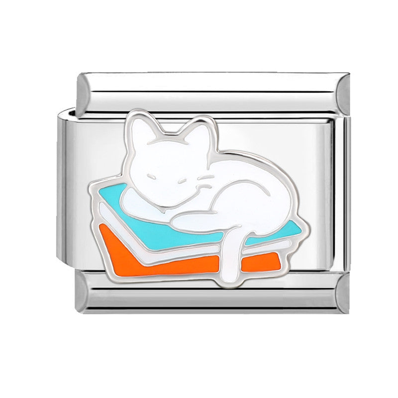 Wholesale Italian Beaded Bracelet 9mm DIY Splicing Removable Splicing Pink Blue Stainless Steel Combinable Bracelet