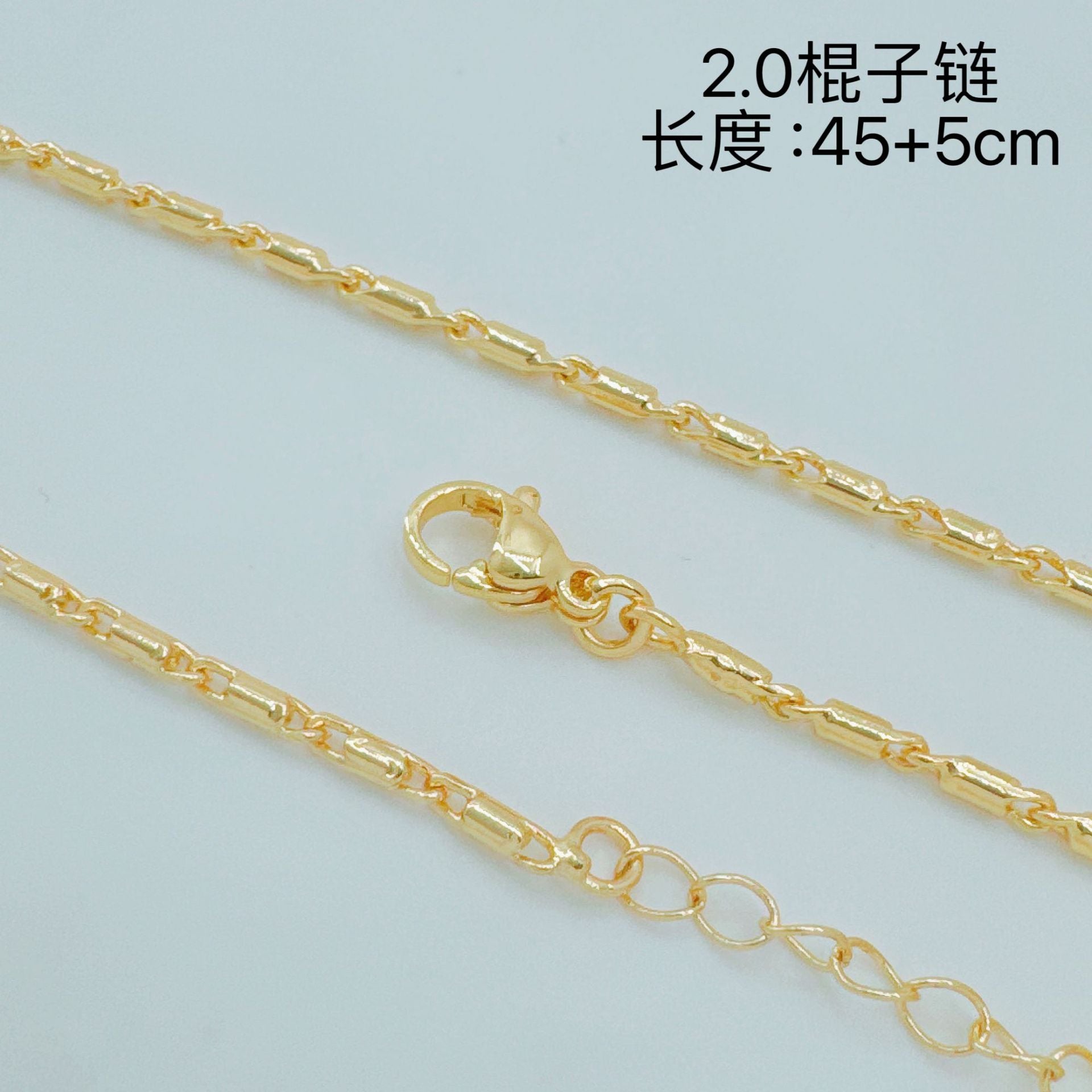 Wholesale Retro Gold Plated Copper Twist Necklace Chain for Layering Jewelry Accessory