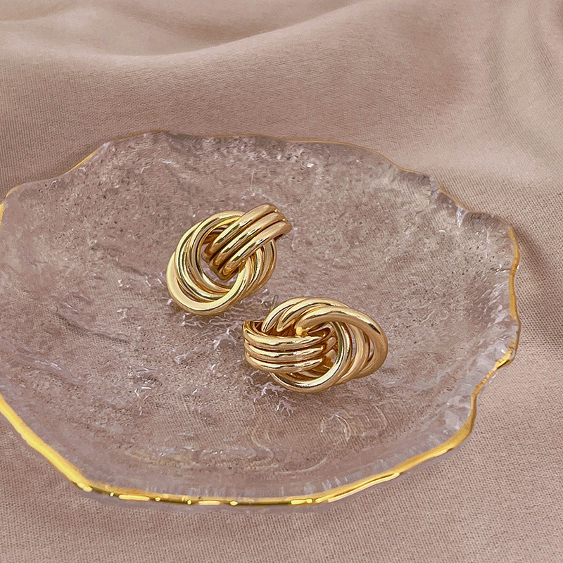 Wholesale Geometric Twist Alloy Earrings ACC-ES-XiaoCheng003