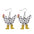 Wholesale  Creative Funny Shoes Rooster Double-sided Wooden Earrings