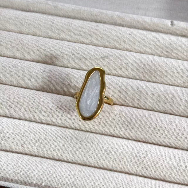 Wholesale Geometric Stainless Steel Ring,  Electroplated,  Boutique Resale Jewelry Accessory