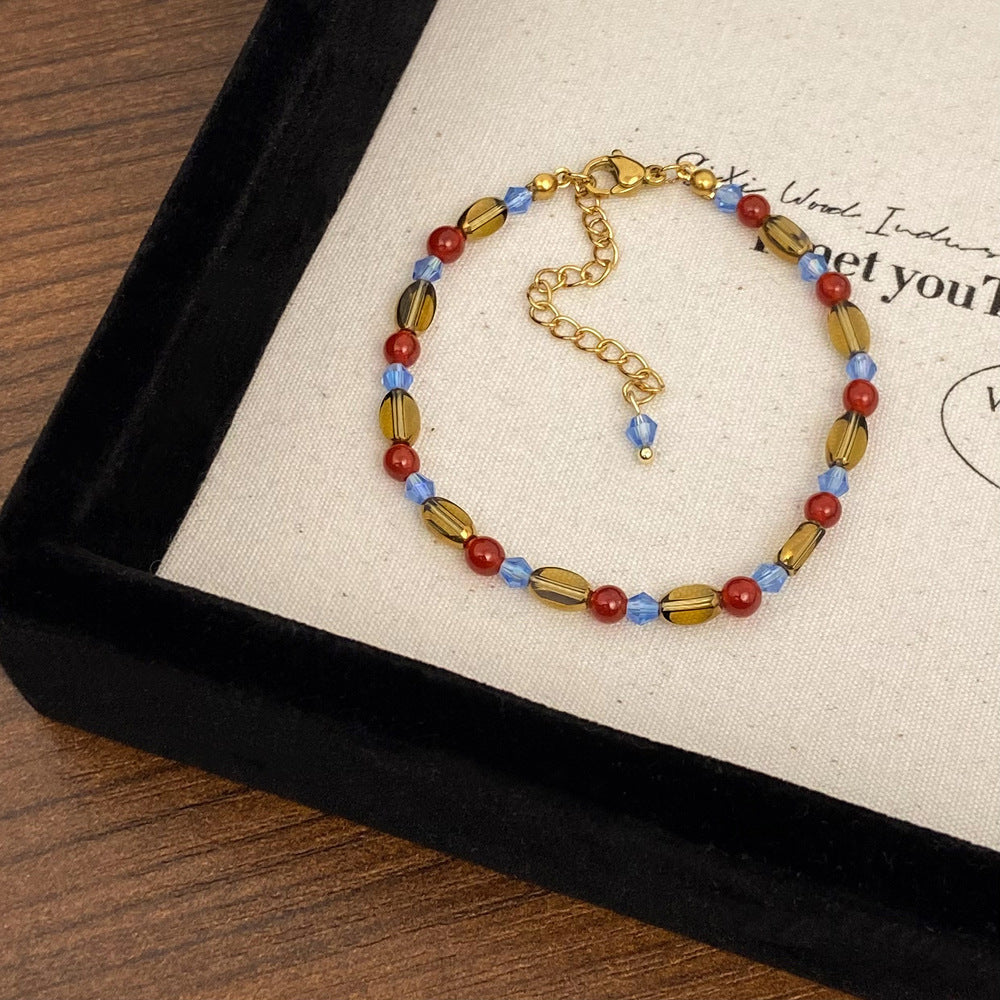 Wholesale  Red Agate Dopamine Necklace  Jewelry