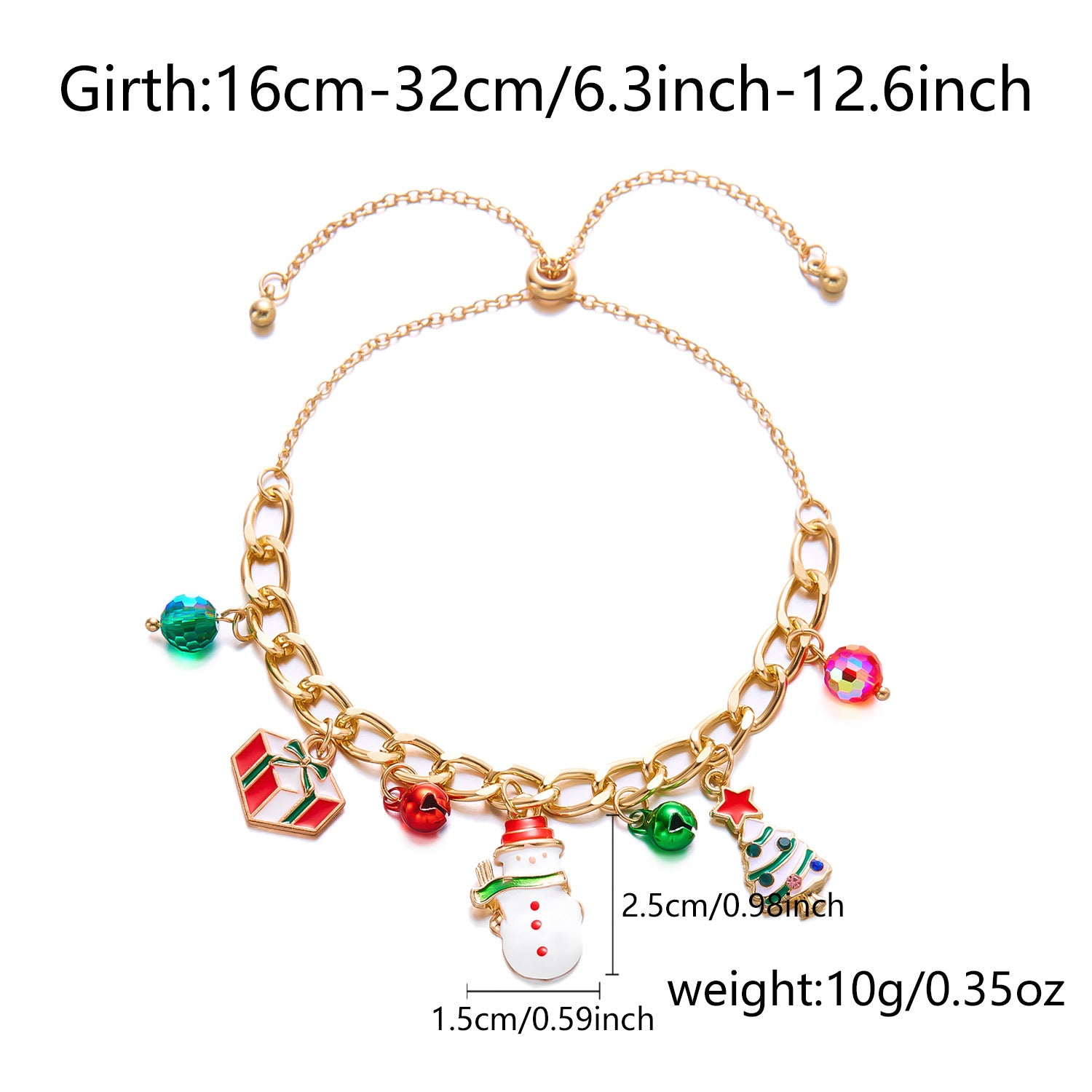 Wholesale Christmas Snowflake Elk Bell  Pull-Out Bracelet