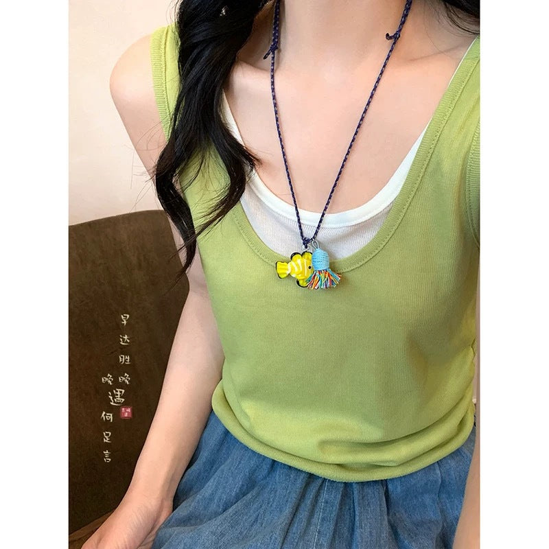 Wholesale Cute Clownfish Pendant Necklace