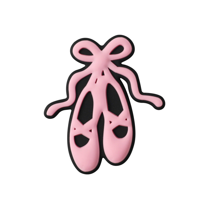 Wholesale 20pcs  pink ballet   Focal Beads DIY Bead Accessories