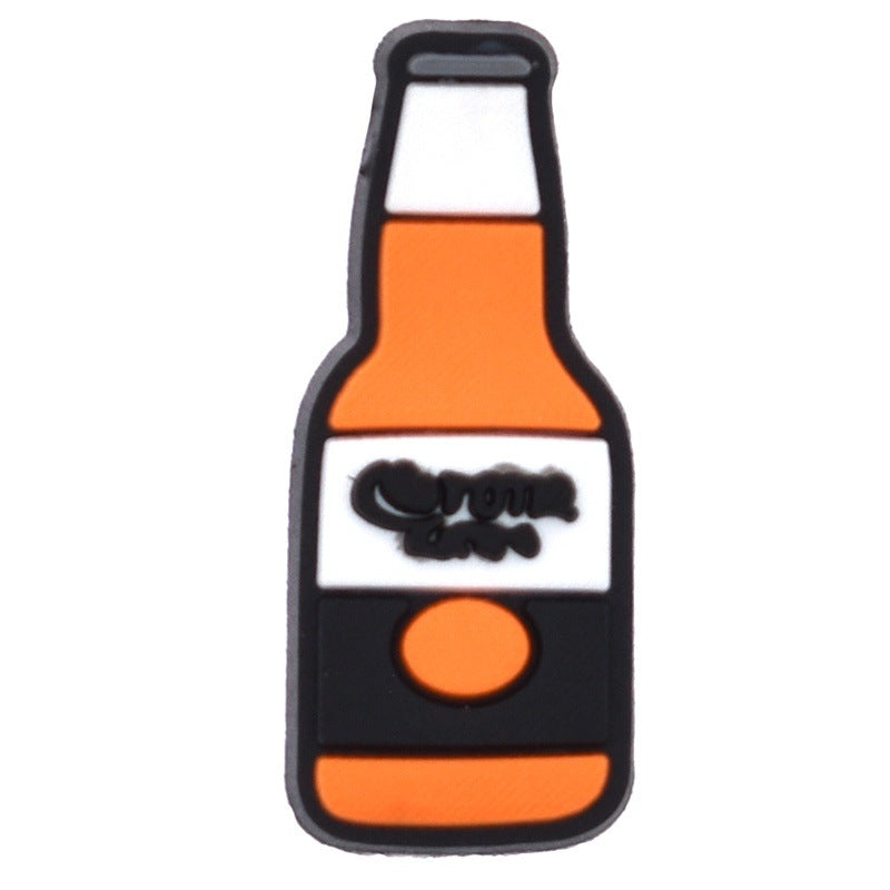 Wholesale Random 100pcs Cartoon Food Series  PVC Soft Rubber Shoe Buckle Decoration