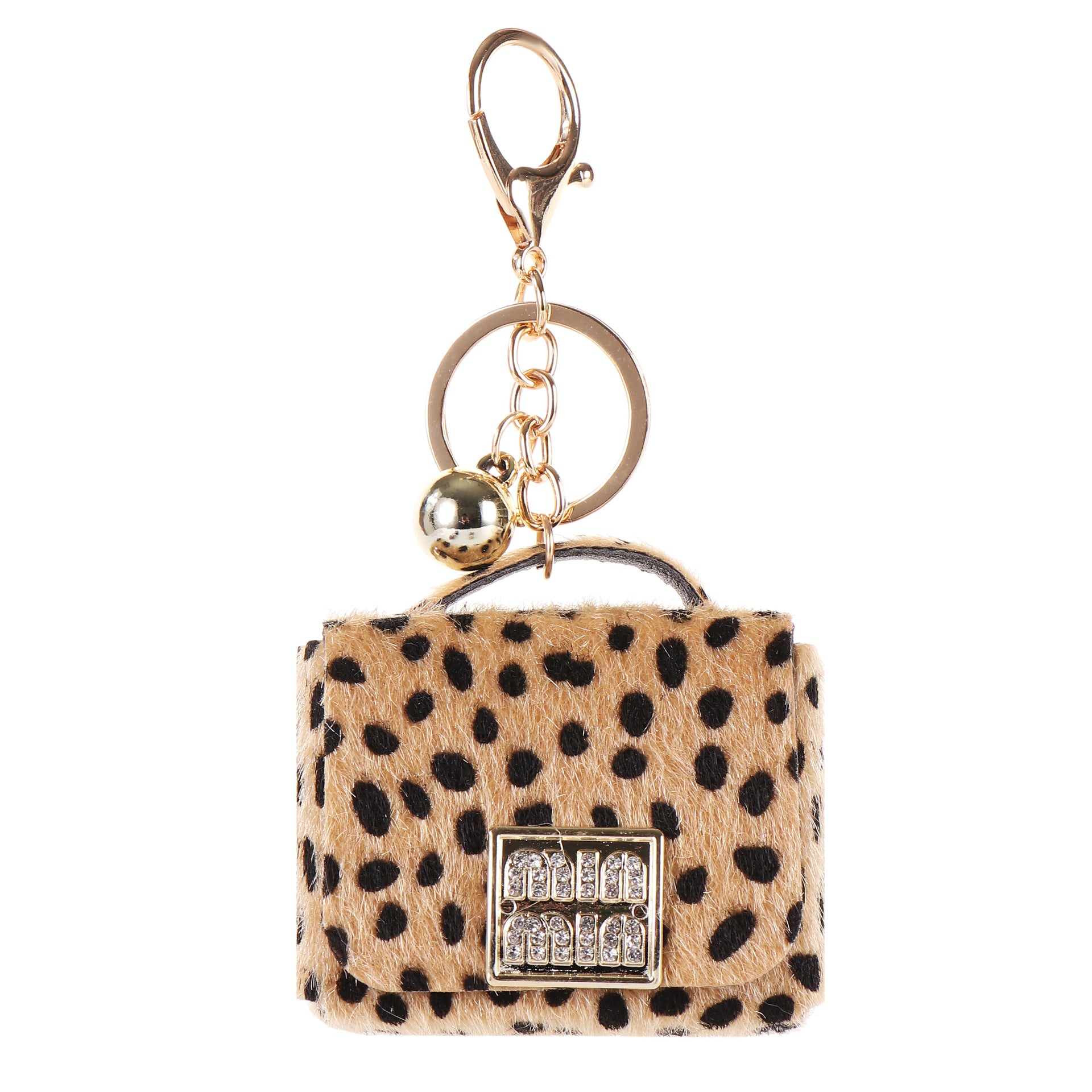 Wholesale Leopard Print Bag Keychain Pendant Leather Purse Charm For Car Key Everyday Gift Boutique Resale