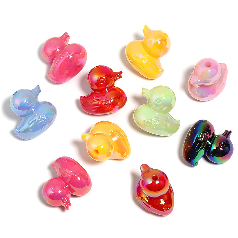 Wholesale 50pcs Cartoon Acrylic Mabe Solid Color Duck Beads DIY Accessories Beads ACC-BDS-BLG126