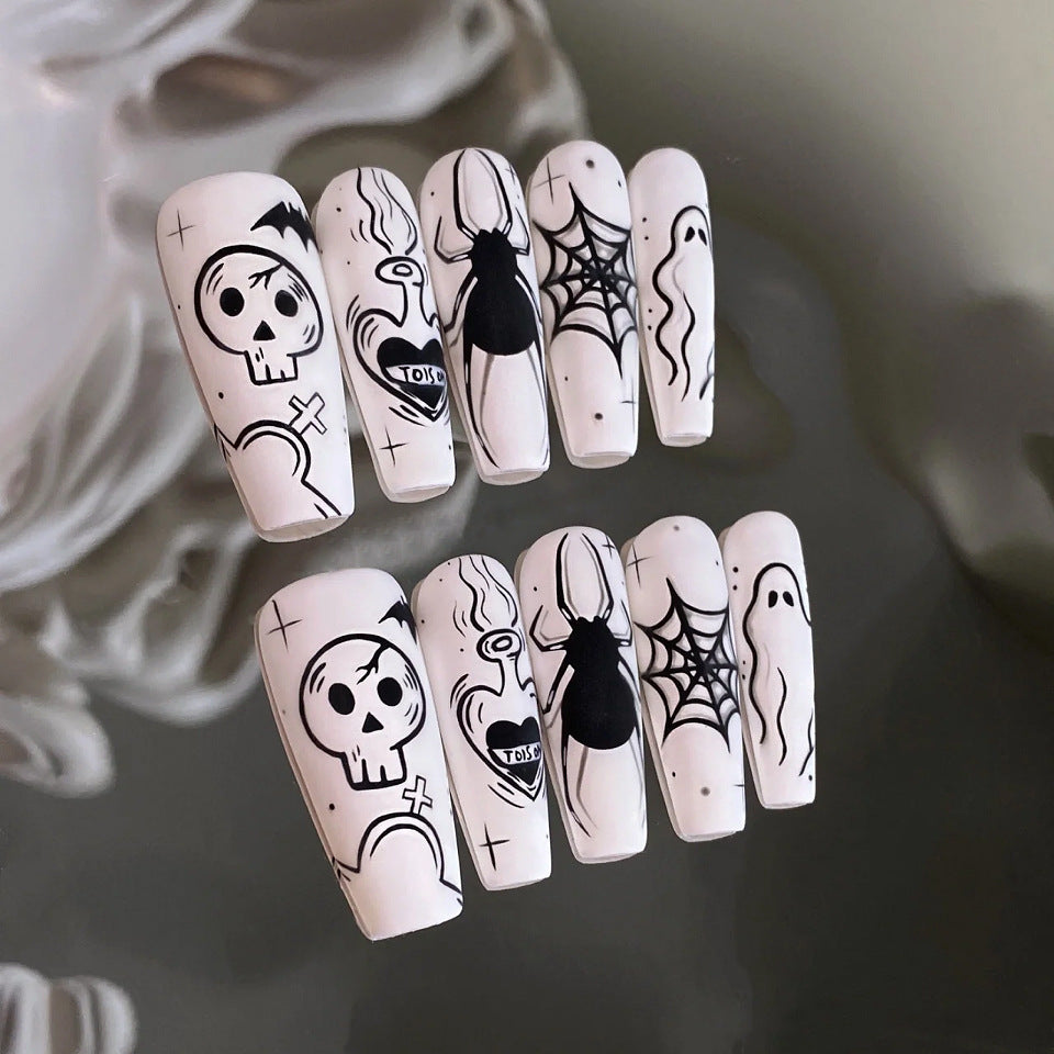 Wholesale 24 Pieces/ box  Gothic Skull Nails Kits Nail Stickers