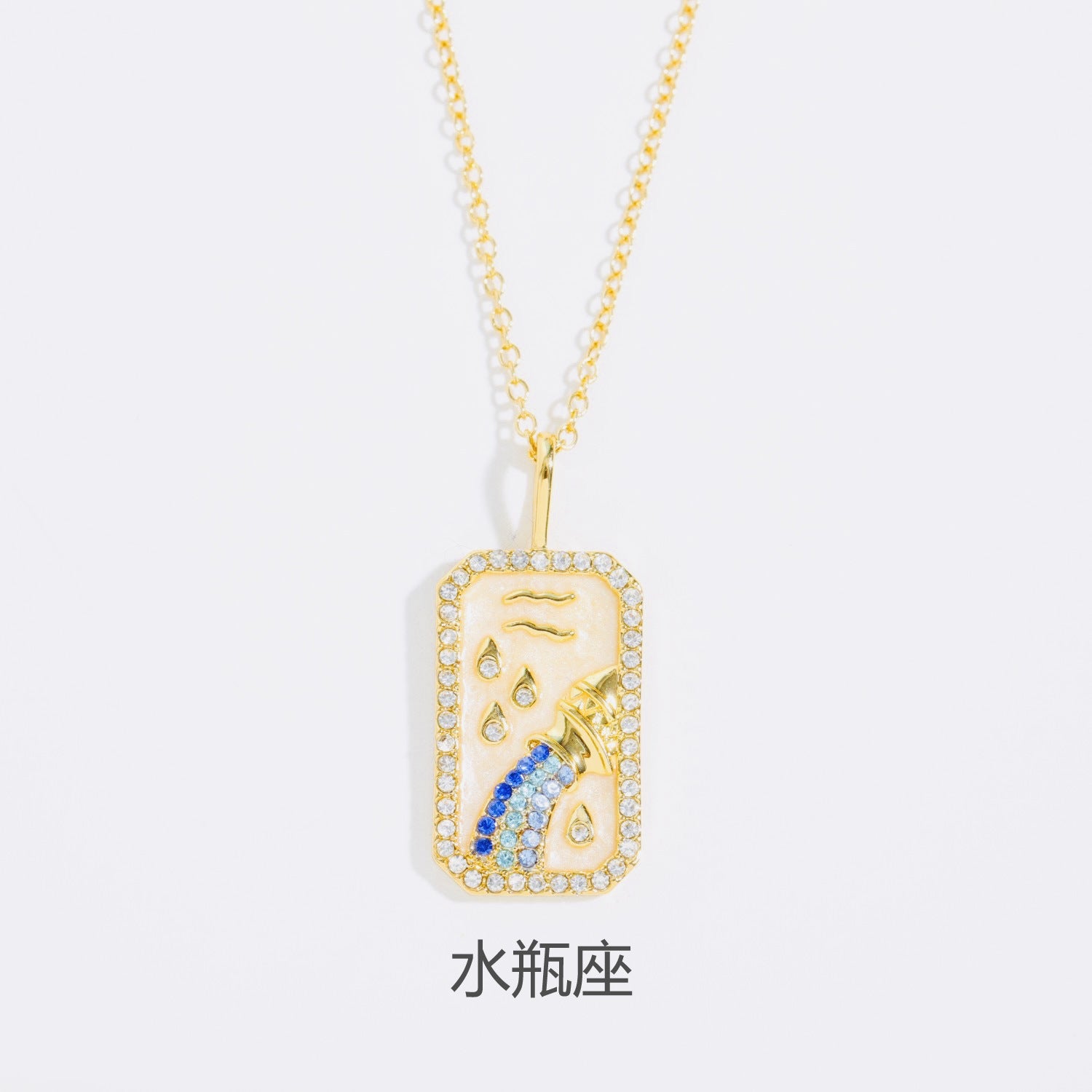 Wholesale Zodiac Contion Colorful Birthstone Necklace,  Chic Jewelry Accessory for Everyday Wear