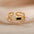 Wholesale  Geometric Double-layer Micro-inlaid Zircon Ring