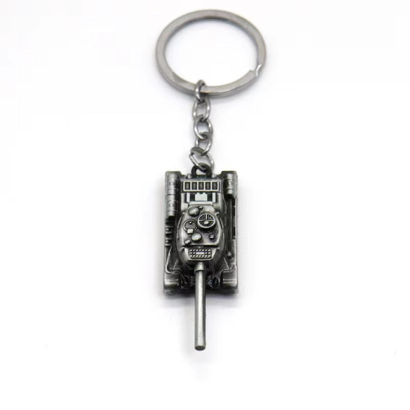 Wholesale  Creative Men's Car Pendant Personality World of Tanks Keychains