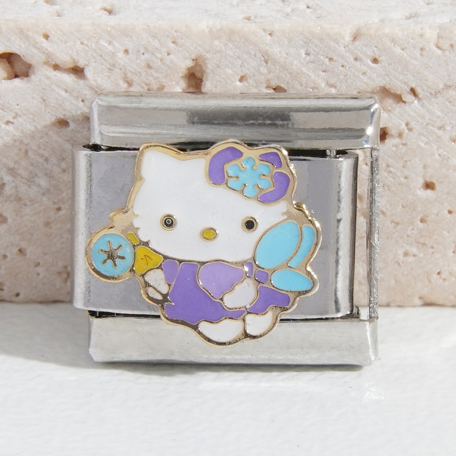 Wholesale 9mm Italian Charm Starter Bracelets DIY square Single Section Creative Stainless Steel Composable Bracelet