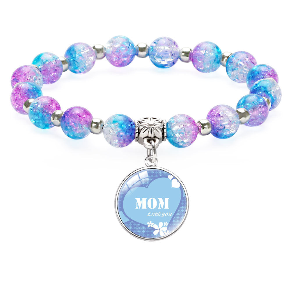 Wholesale  Mother's Day Bracelet Letter English Design Beaded Pendant Bracelet