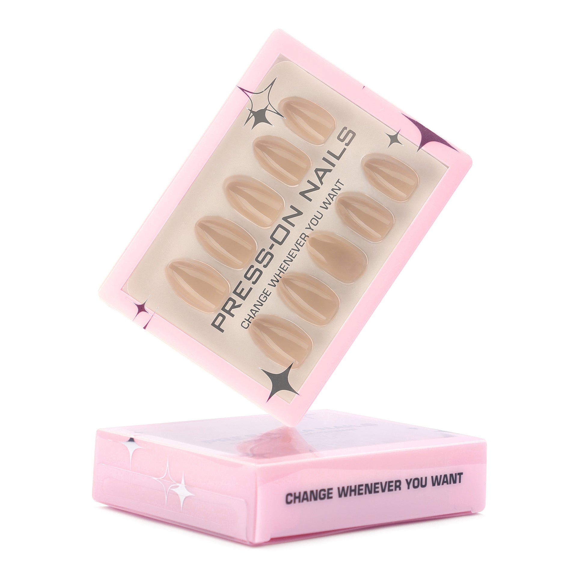 Wholesale 30 Pieces/box Brown solid color Nails Kits Nail Stickers