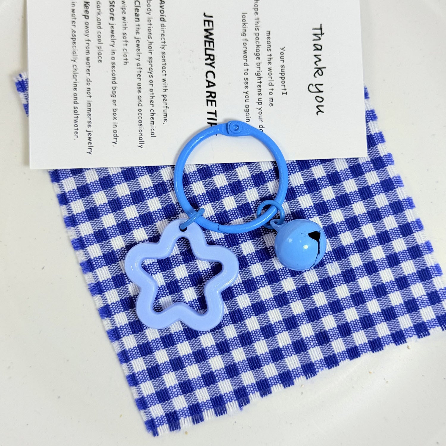 Wholesale Cartoon Star Bell Keychain Cute Pendant Bag Charm Plastic Resin Gift