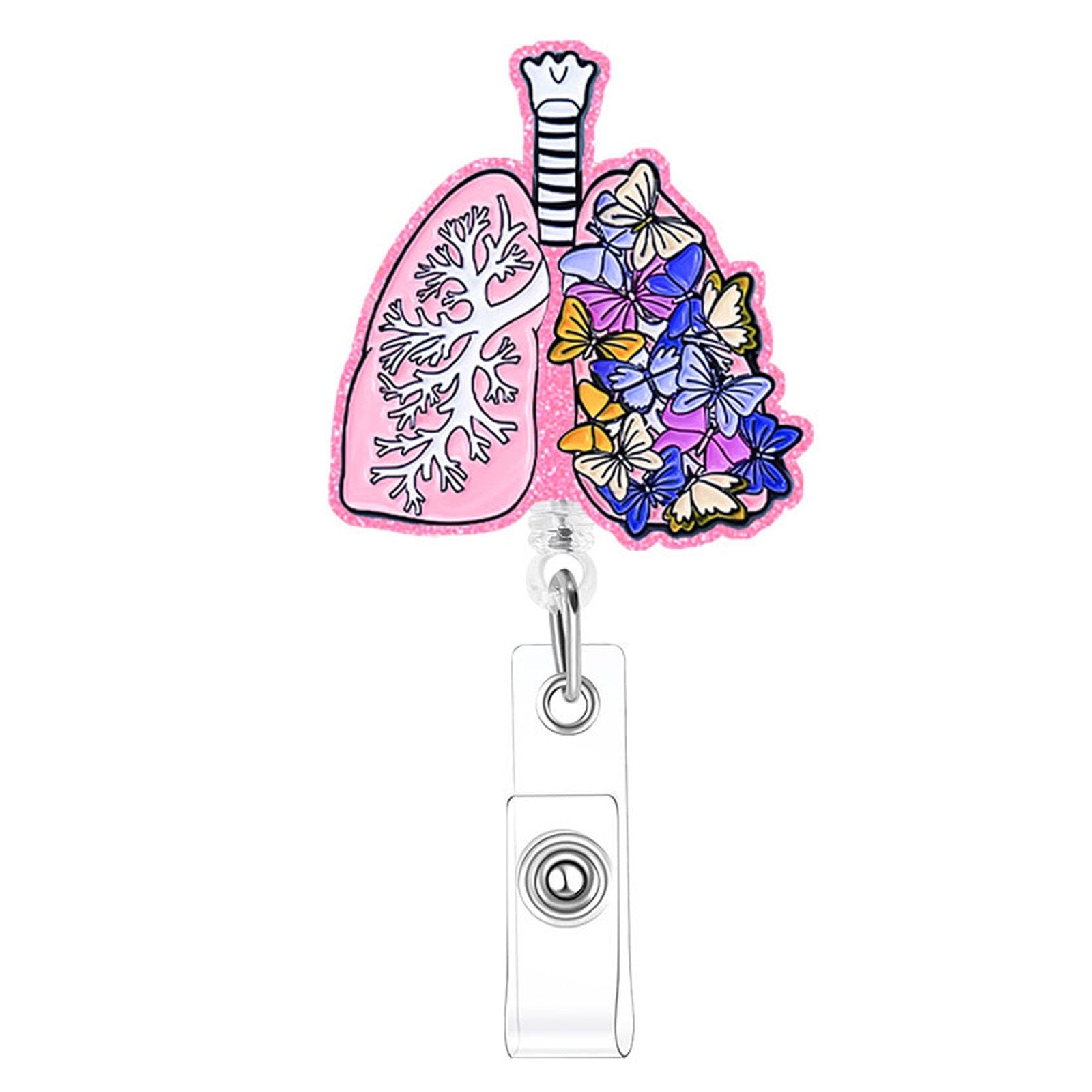 Wholesale Acrylic Badge Reel Keychain with Fun Pattern