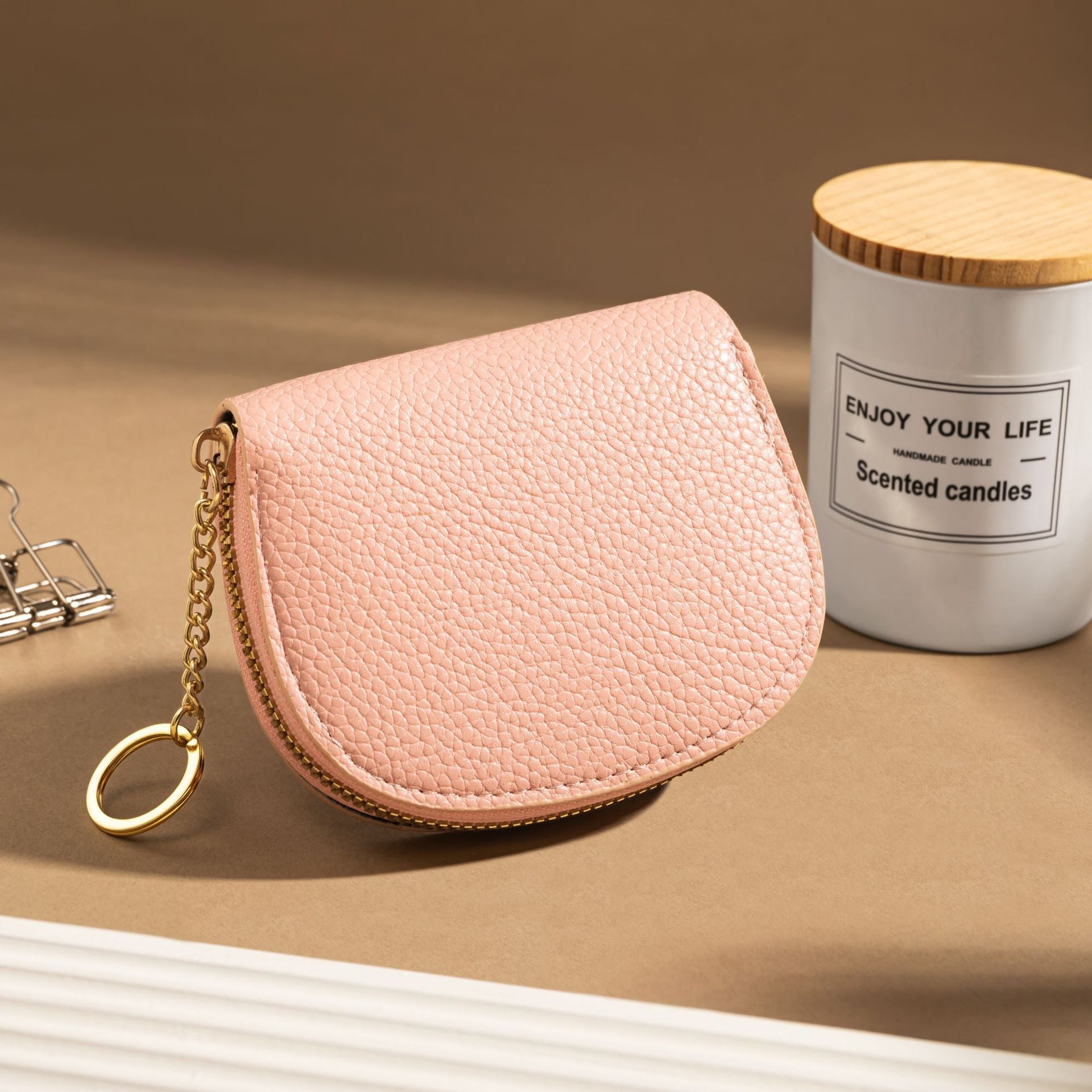 Wholesale Stylish Shell Half Circle Accordion Card Holder PU Credit Card Slots Wallet For Everyday Use