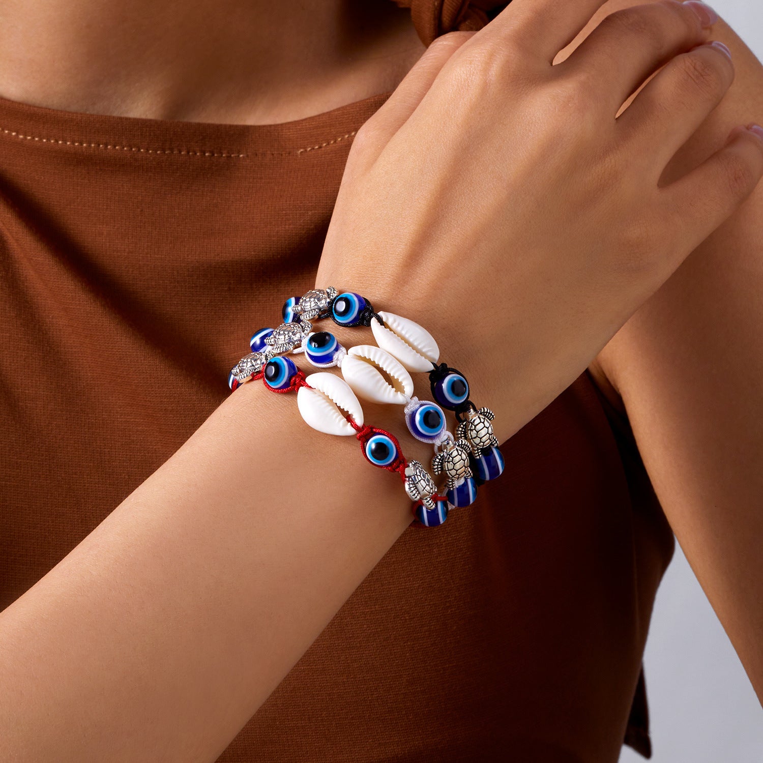 Wholesale Handmade Woven Adjustable Devil's Eye Bracelet