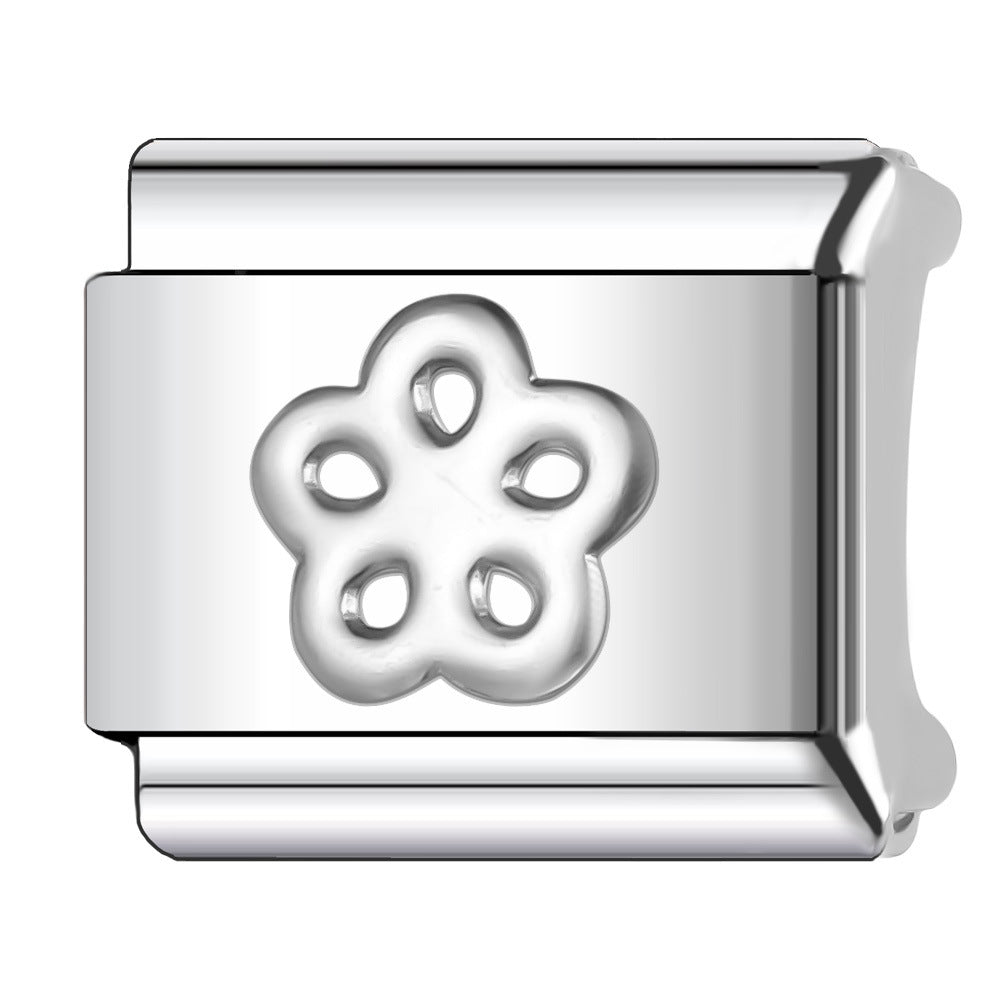 Wholesale 5pcs Italian Charm Bracelet 9mm DIY Splicing Cute Creative Stainless Steel Composable Bracelet