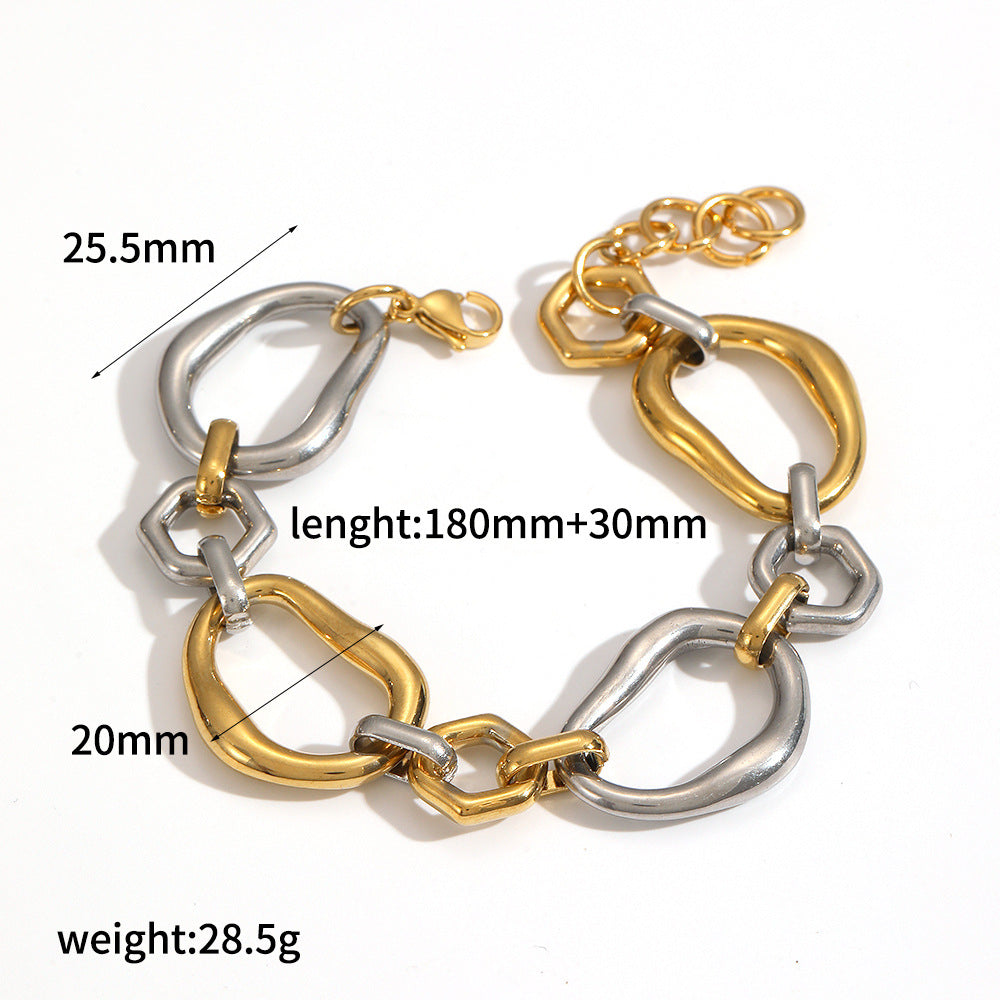 Wholesale DIY bracelet 18k gold stainless steel chain bracelet with a high-end feel