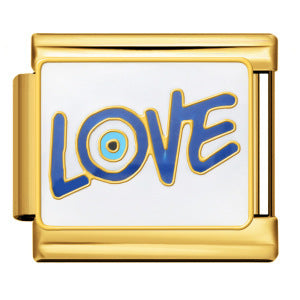 Wholesale 5pcs Italian Charm Bracelet 9mm DIY Splicing Gold-Based Star-Moon Blue Stainless Steel Composable Bracelet