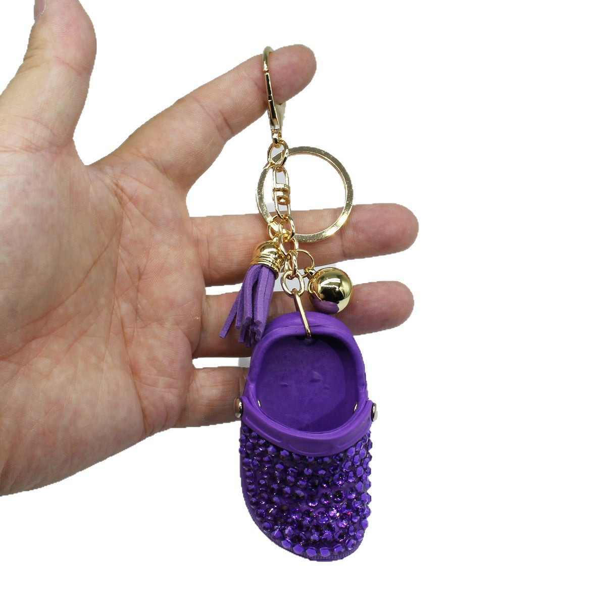Wholesale Mini Clogs Pendant Colored Diamond Keychain