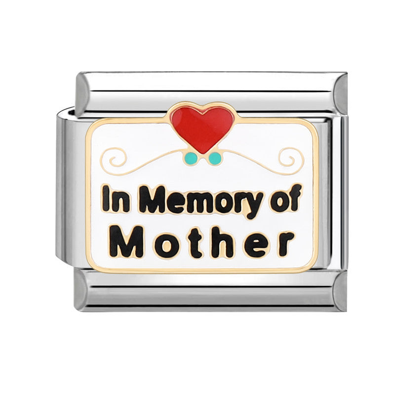 Wholesale Italian Charm Bracelet 9mm DIY Splicing Pink Green Series Titanium Steel Composable Bracelet