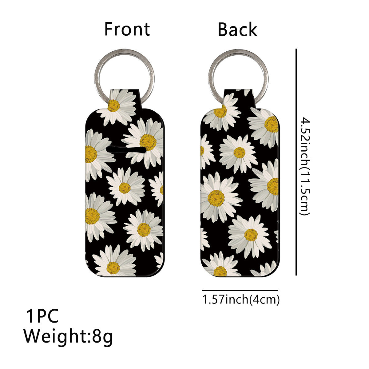 Wholesale 6pcs   Sunflower Daisy Lipstick Set Keychain