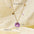 Wholesale  Light Luxury Water Drops  Crystal Lapis Lazuli Stainless steel Necklace