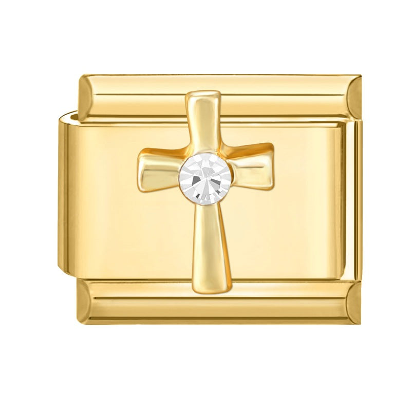 Wholesale Italian Beaded Bracelet 9mm DIY Splicing Removable Butterfly Pearl Stainless Steel Combinable Bracelet