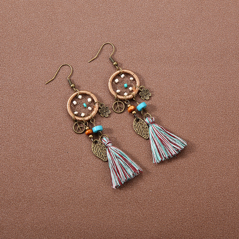 Wholesale Retro Bohemian Ethnic Style Earrings Tassel Earrings ACC-ES-Gumi005