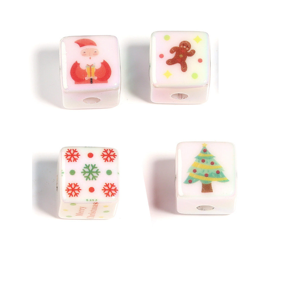 Wholesale 10pcs  Colorful Christmas Tree Focal Beads DIY Bead Accessories
