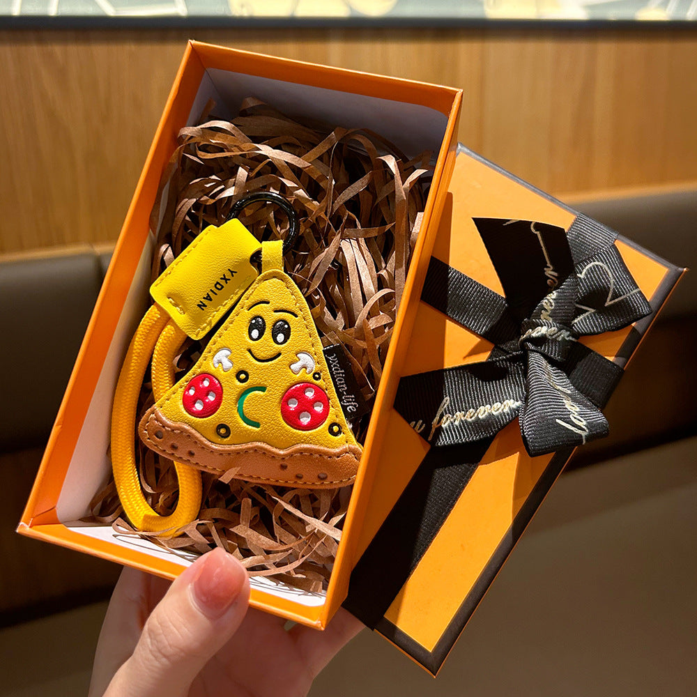 Wholesale Cartoon Leather Donut Keychain