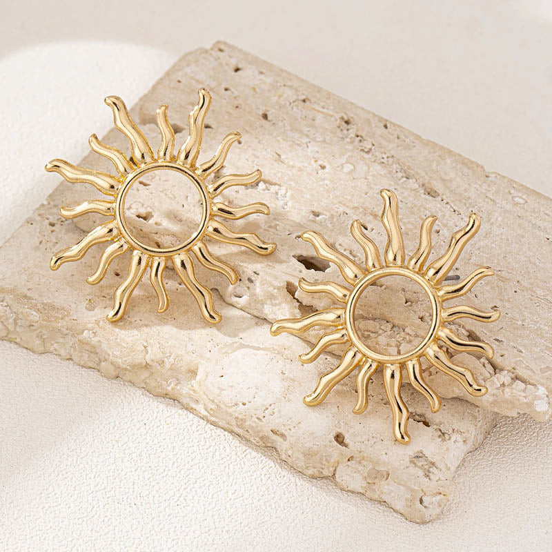 Wholesale Alloy Sunflower Earrings