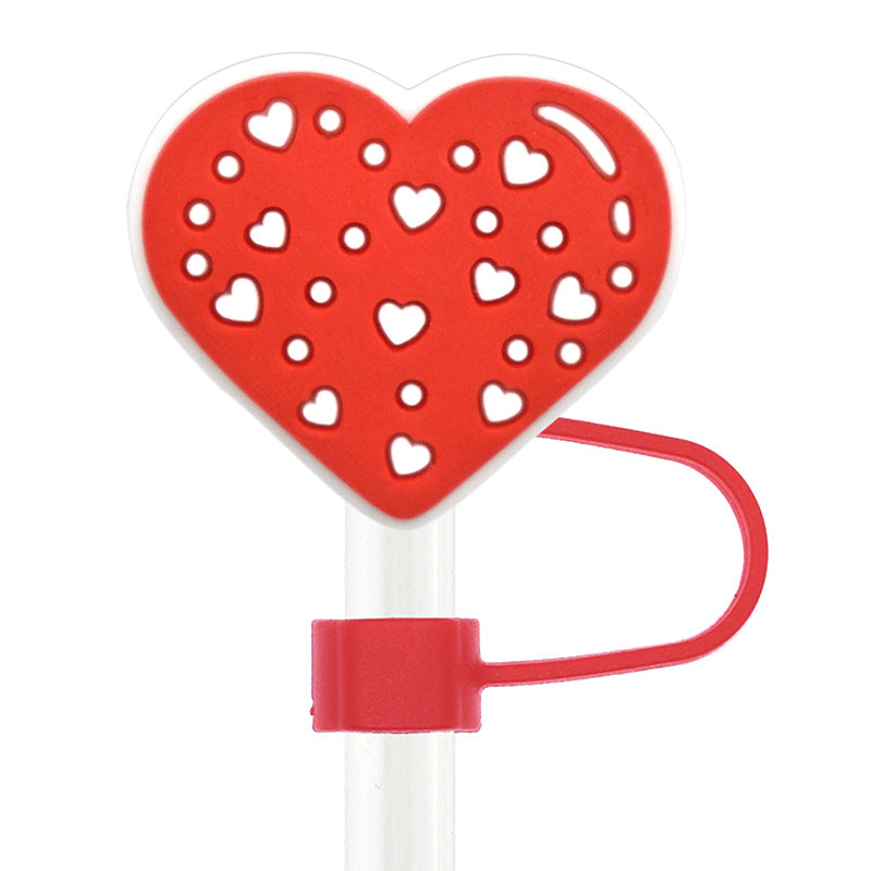 Wholesale Random 100pcs 10mm PVC Soft Straw Tube Cap ACC-SCR-RYY090