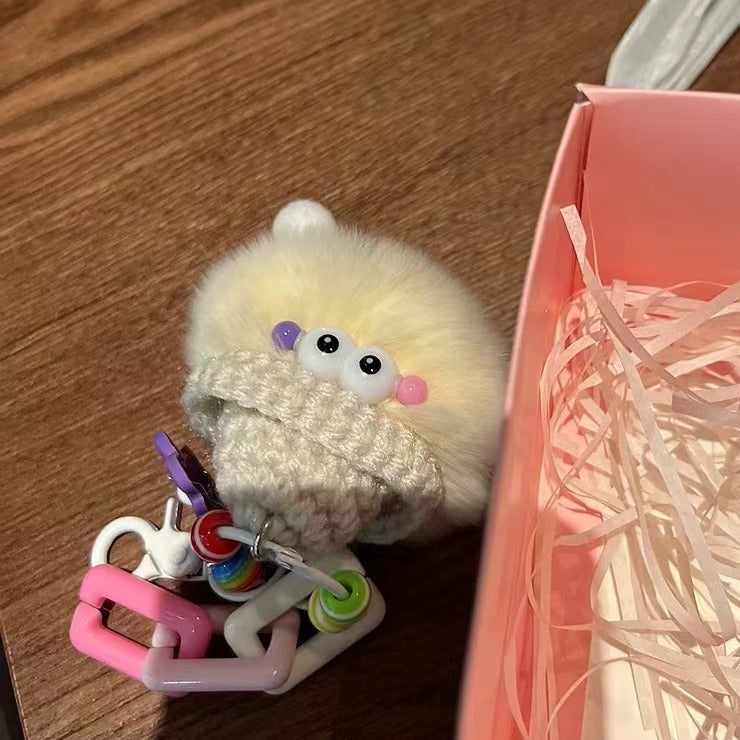 Wholesale cute cartoon briquettes plush doll keychain