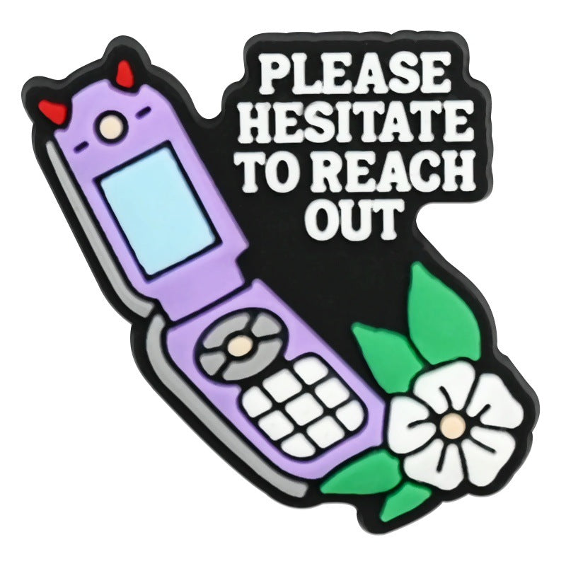 Wholesale random 100pcs Cross-border cartoon  trendy shoes and accessories PVC soft rubber detachable perforated shoes shoe flowers shoe buckles decorative buckles in stock