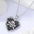 Wholesale Vintage Distressed Skull Heart Diamond-encrusted Collarbone Chain Necklace