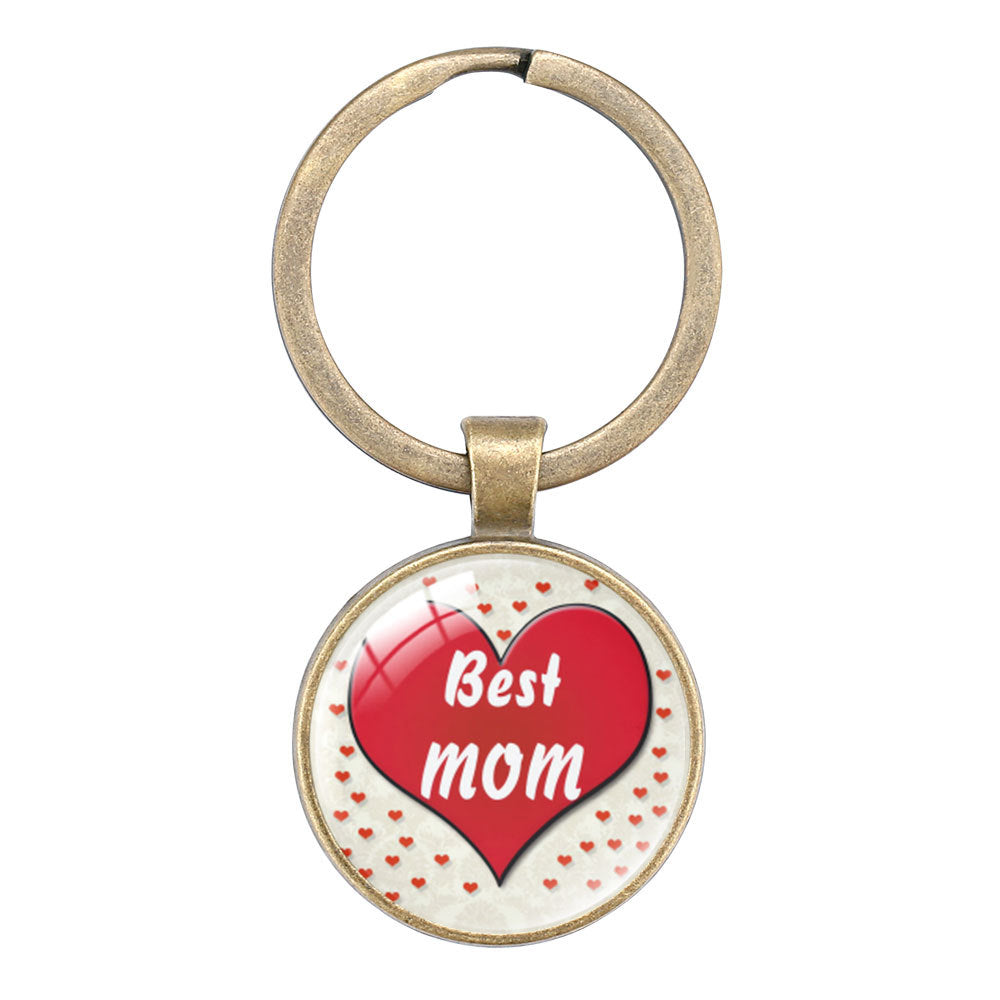 Wholesale Keyring Mom Mother' s Day Glass Keychain