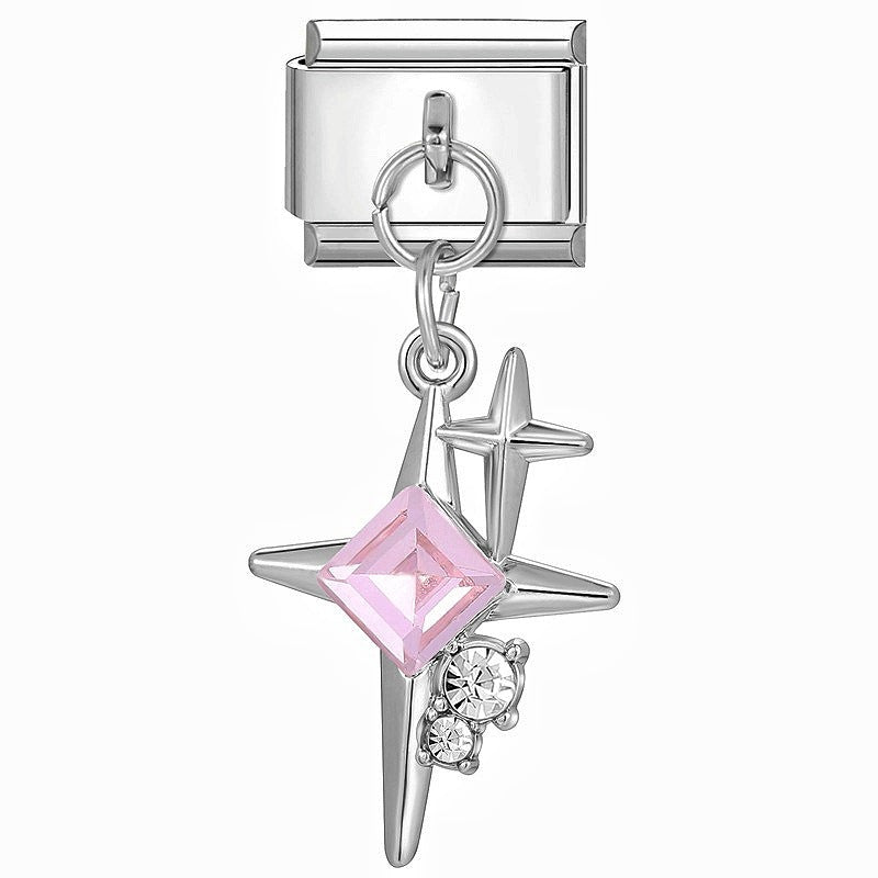 Wholesale Stainless Steel Butterfly Moon Pendant Charm DIY Bracelet Jewelry Making Accessory Boutique Resale