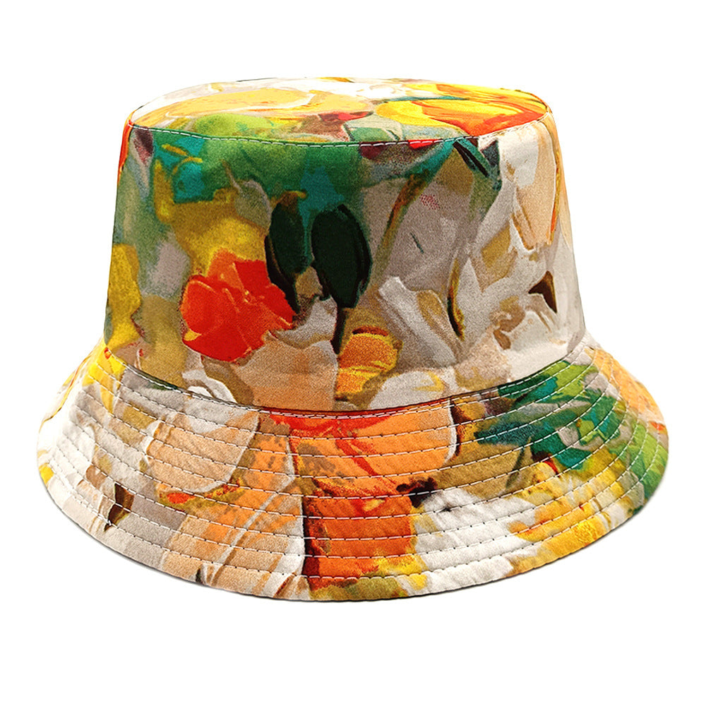 Wholesale Spring and Summer Floral Pattern Reversible Bucket Hat