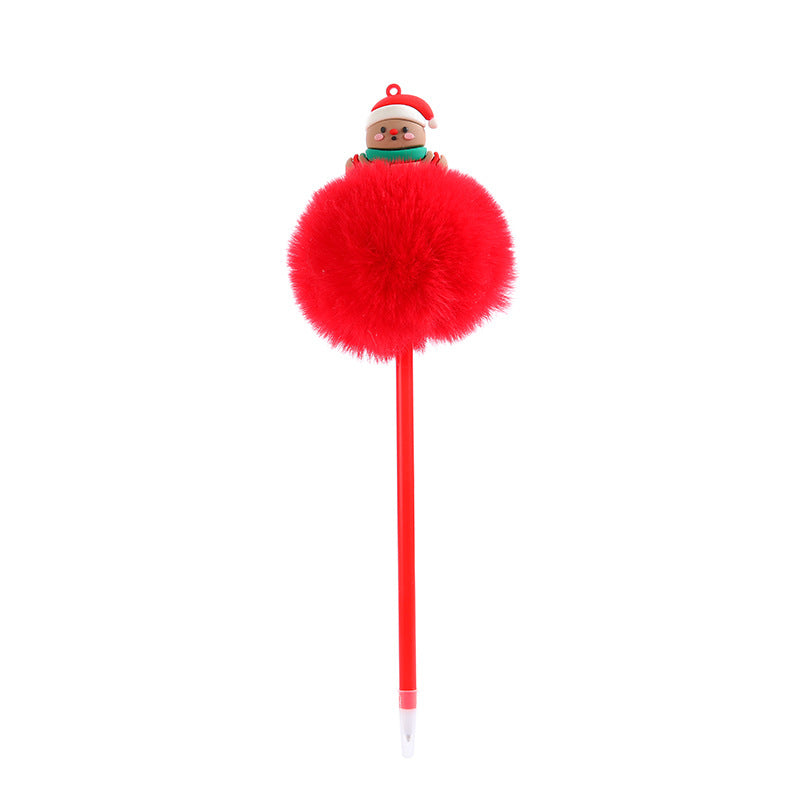 Wholesale Christmas shape plush pen ballpoint pen